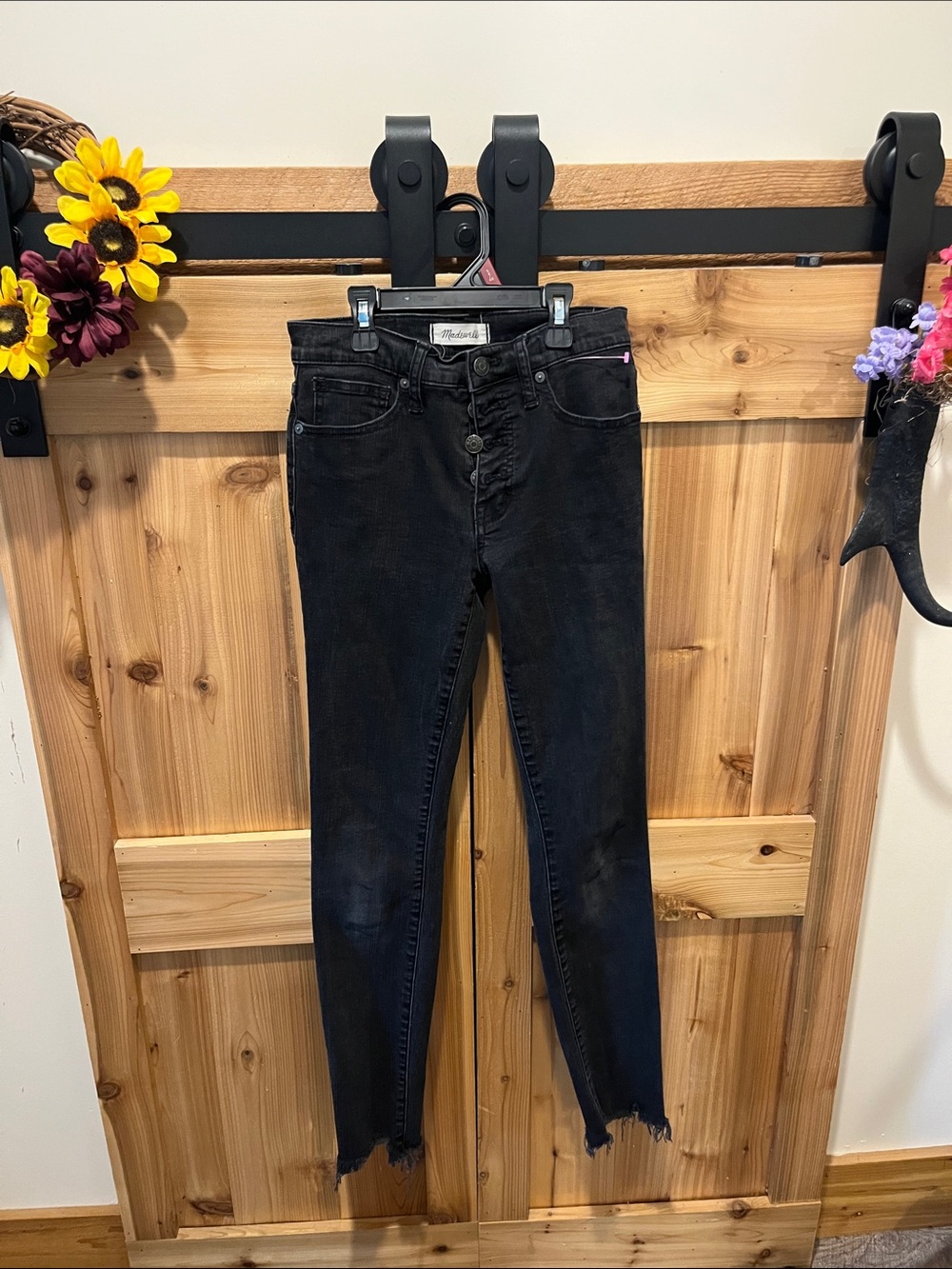 Madewell Black Skinny High-Rise Button-Fly Jeans